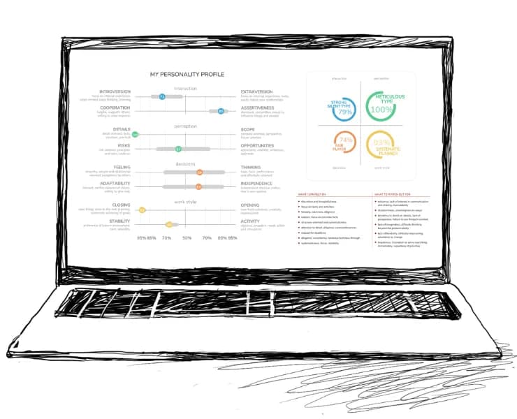 Sample Output from TCC online Psychodiagnostics on a Laptop