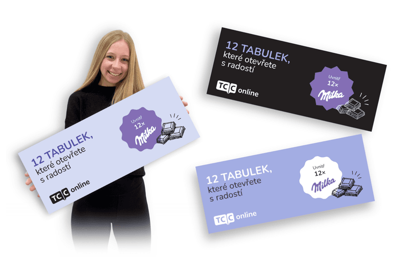 Ukázka designu 3 obřích čokolád