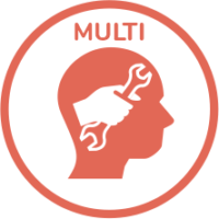 Multifaktorový pracovní profil – ikona