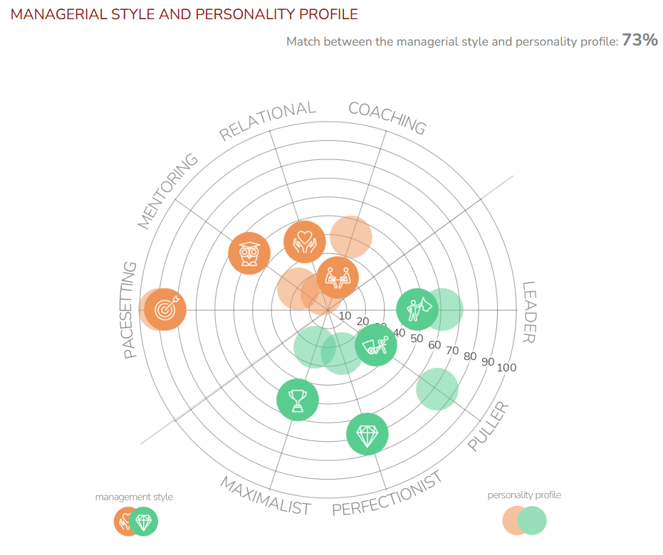 Alignment of managerial and personality profiles in the output report of the Managerial Style questionnaire
